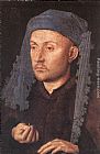 Jan van Eyck Portrait of a Goldsmith (Man with Ring) painting